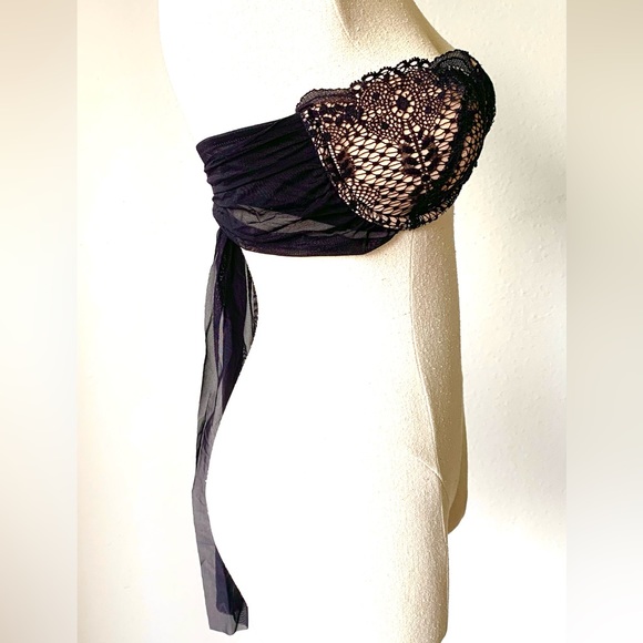 VERY SEXY VICTORIA’S SECRET 36C BALCONET BRA LONG BACK TIE UNDERWIRE - Picture 7 of 14